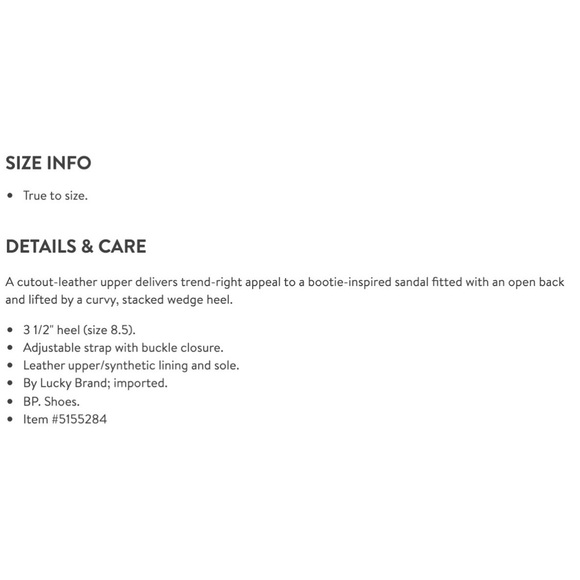 Lucky Brand Rozina Cutout Wedge Sandal - Picture 9 of 10